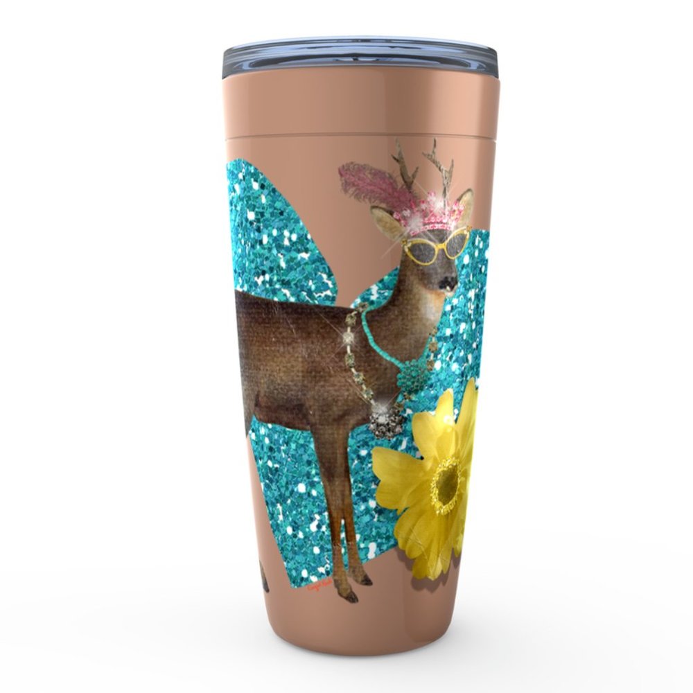 20oz CLASSY BUCKN DAISY STAINLESS STEEL TRAVEL MUG